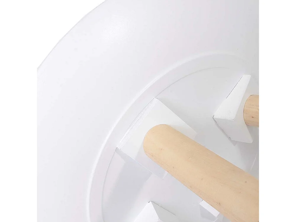 Tables Gigognes Ronde Relief Gouttelette X2 Blanc, Marron