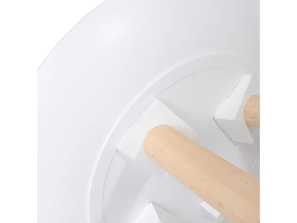 Tables Gigognes Ronde Relief Gouttelette X2 Blanc, Marron