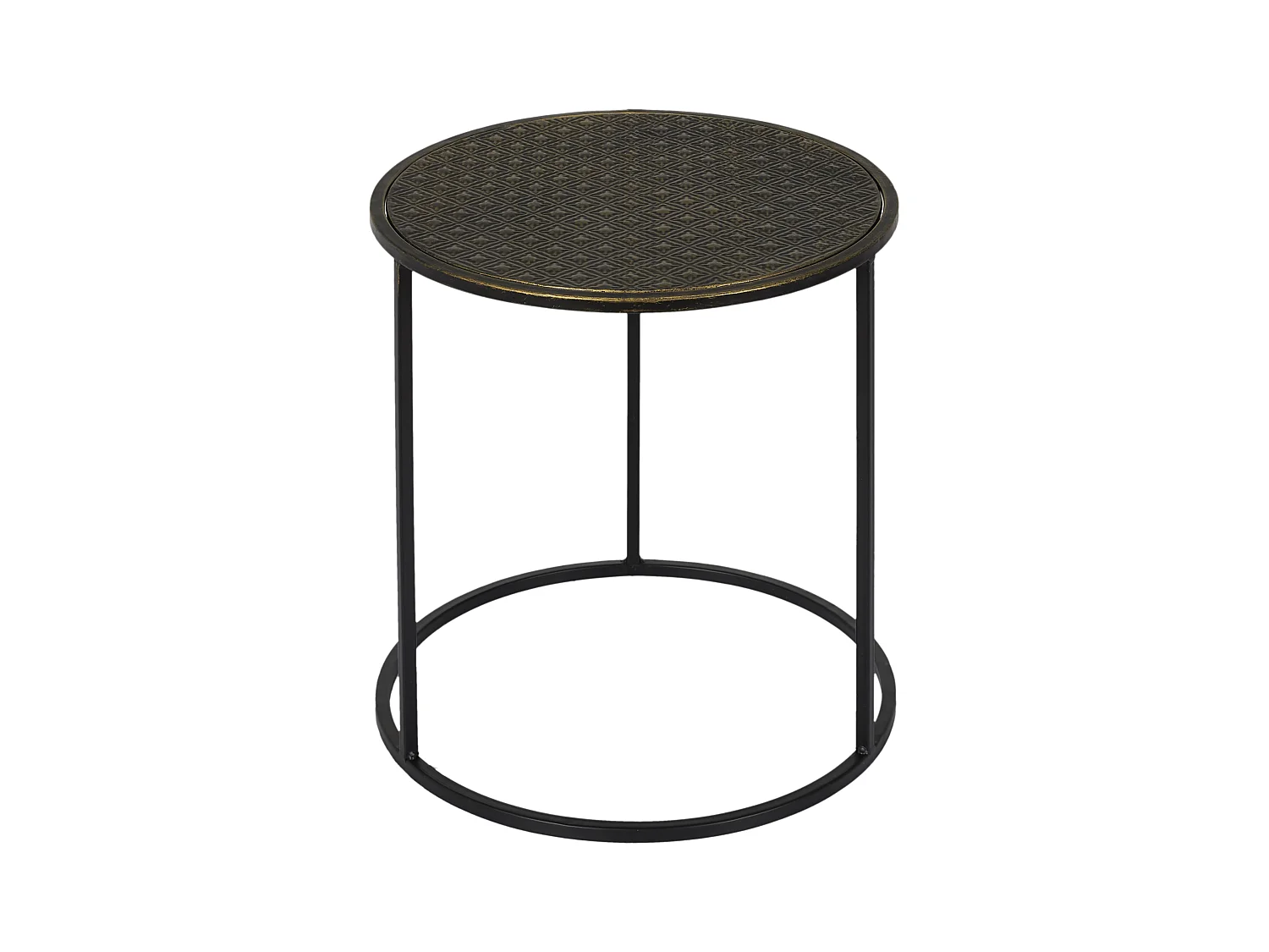 Table Gigogne Metal Martele Mirage X2 Noir, Or