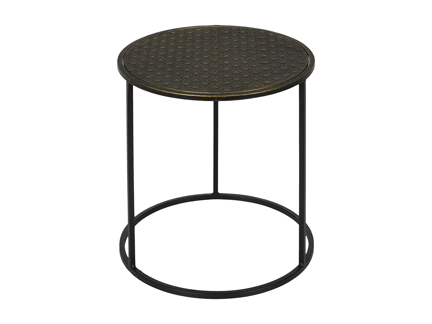 Table Gigogne Metal Martele Mirage X2 Noir, Or