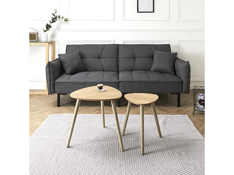 Table Gigogne Bois Triangle X2 Beige