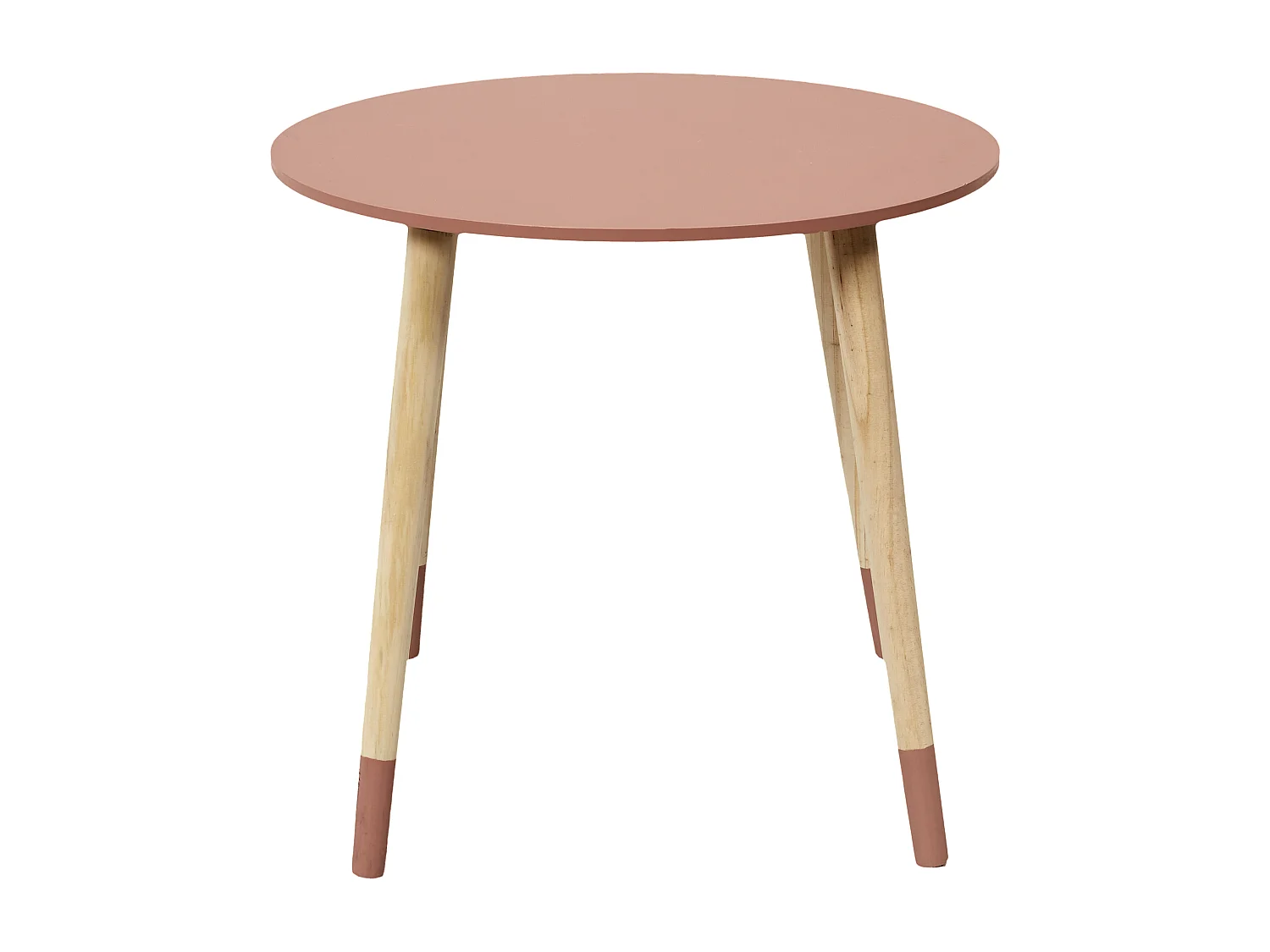 Lot de 2 Tables Gigognes "Bicolore" 48cm Rose