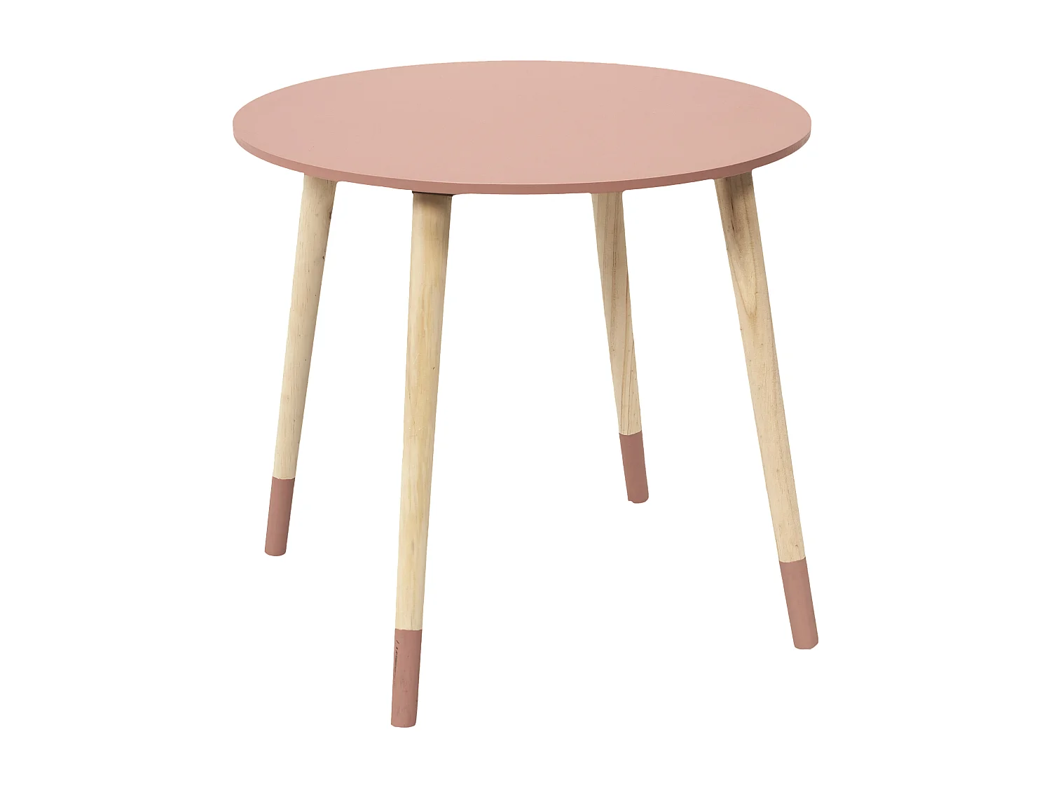 Lot de 2 Tables Gigognes "Bicolore" 48cm Rose