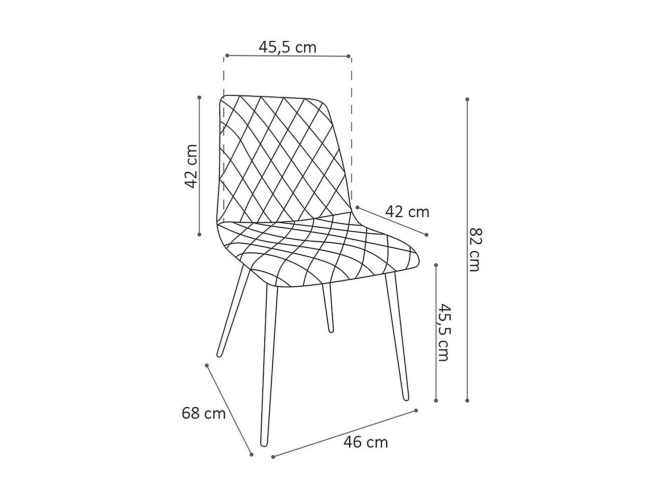 Chaise pour salle à manger coloris gris clair. Collection GRAZ