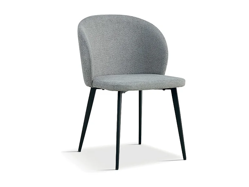 Stuhl mit Stoffbezug für das Esszimmer in hellgrau. Kollektion HARDIN.