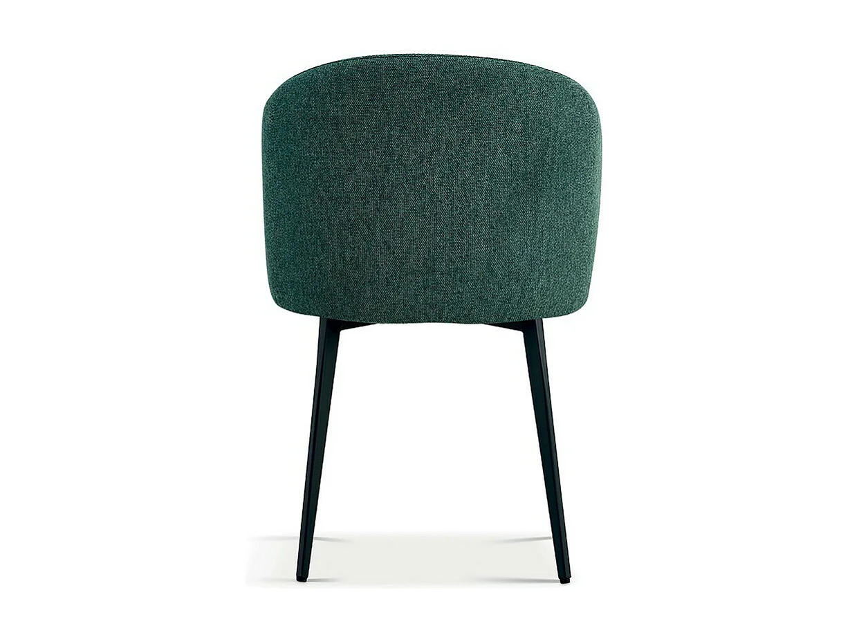 Chaise revêtement tissu pour salle à manger coloris vert. Collection HARDIN