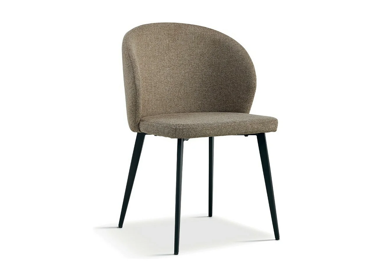 Silla con revestimiento de tela para comedor, color arena. Colección HARDIN