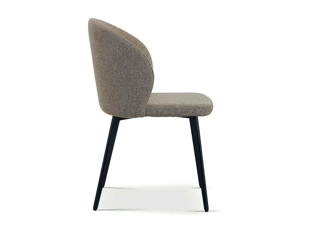 Silla con revestimiento de tela para comedor, color arena. Colección HARDIN