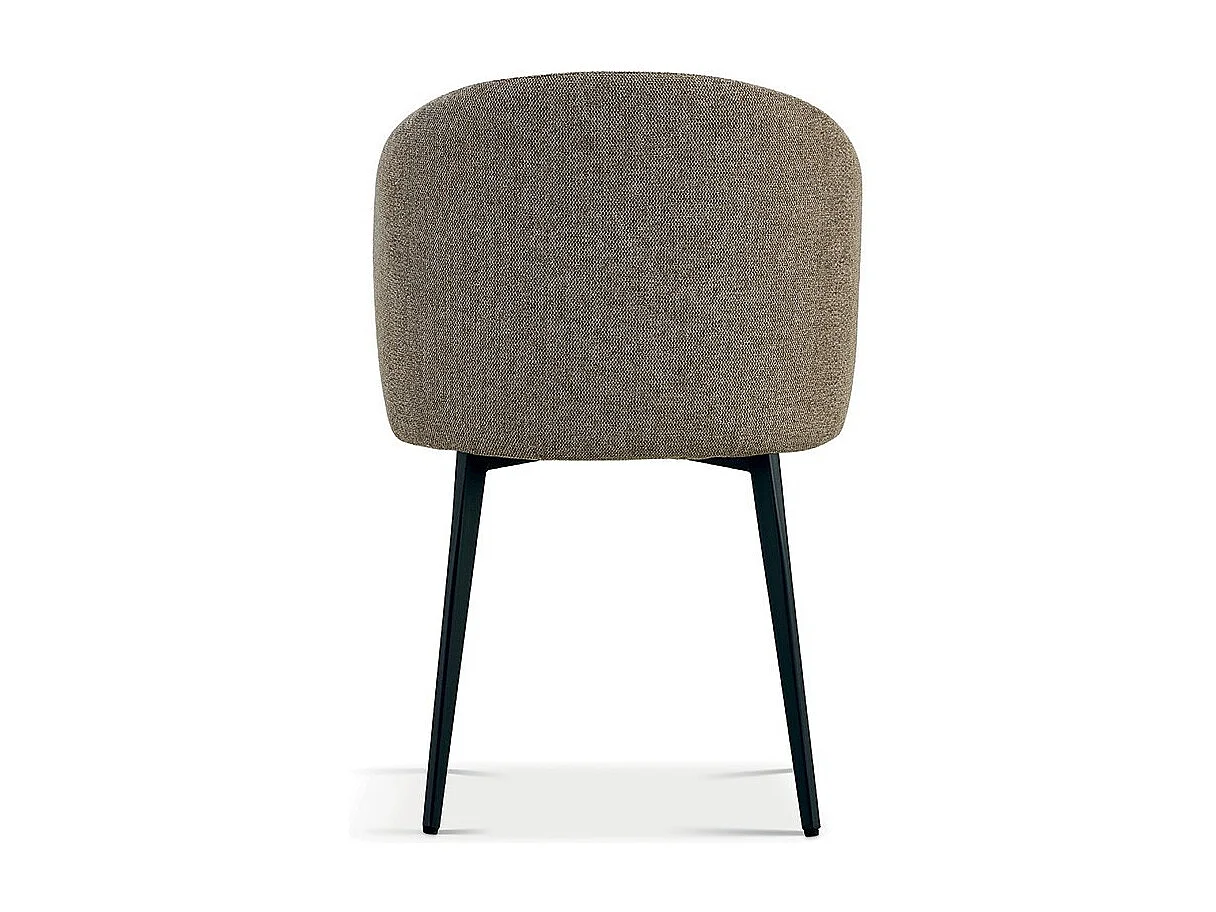 Silla con revestimiento de tela para comedor, color arena. Colección HARDIN