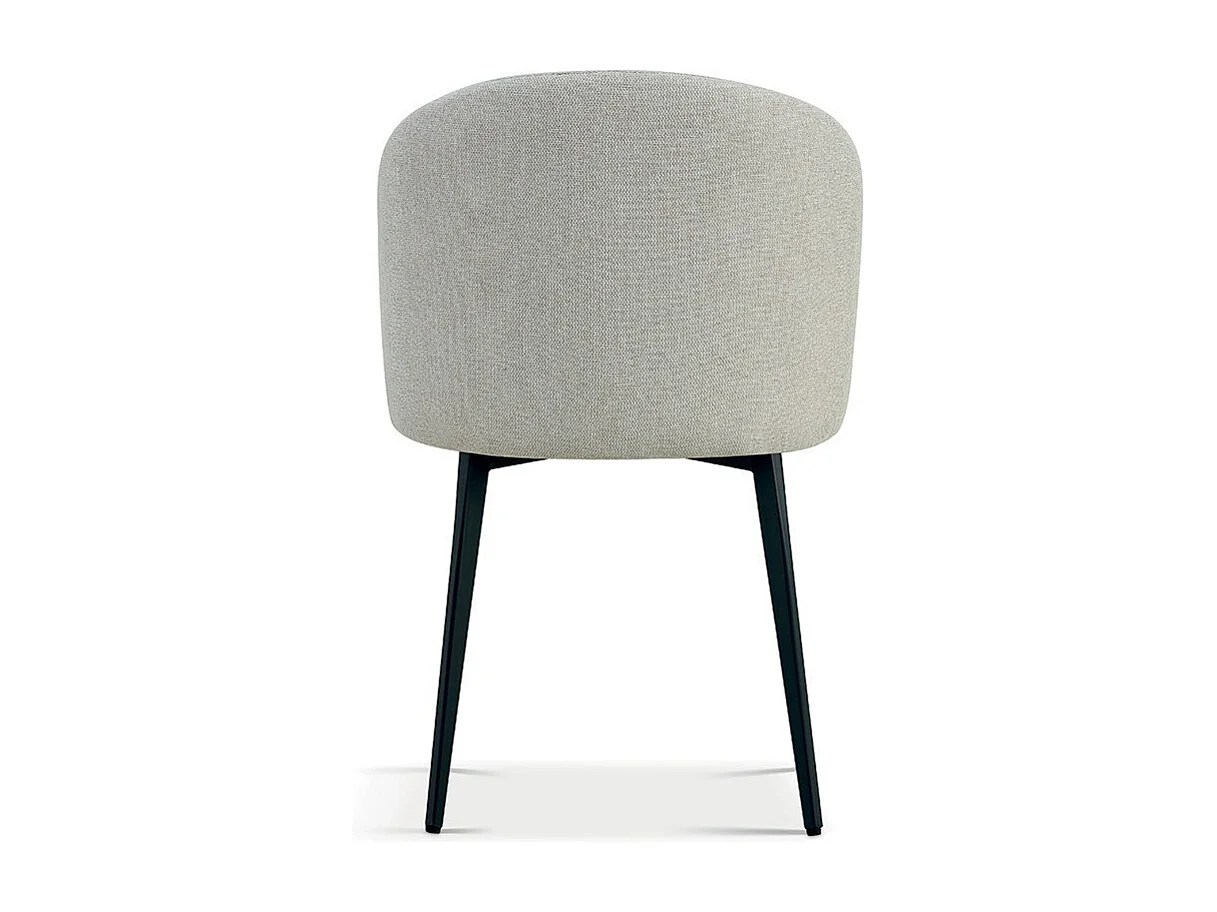 Chaise revêtement tissu pour salle à manger coloris beige. Collection HARDIN