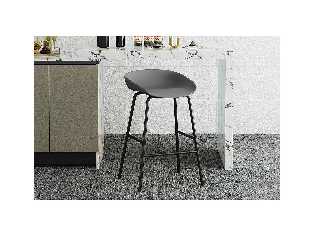 Cadeira de balcão design cinza. Coleção SIRA