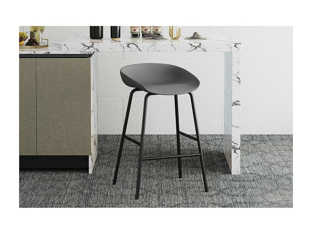 Design grijze barkruk. Collectie SIRA