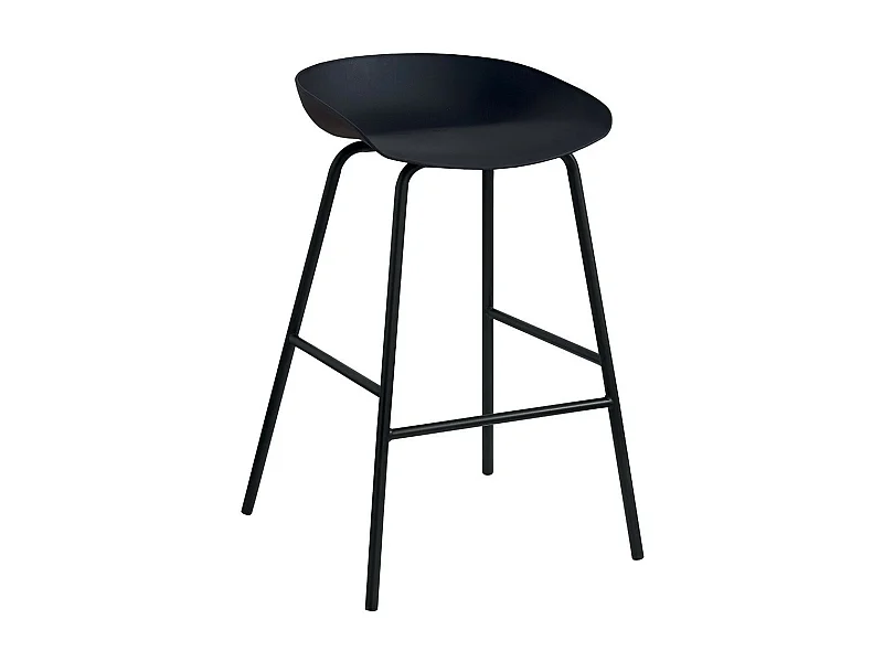 Silla de mostrador de diseño negro. Colección SIRA