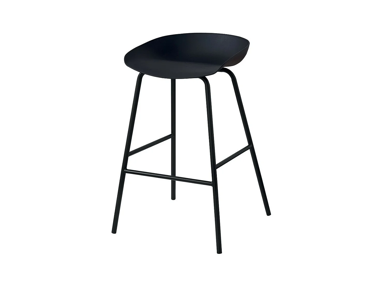 Design-Schwarzer Barhocker. Kollektion SIRA