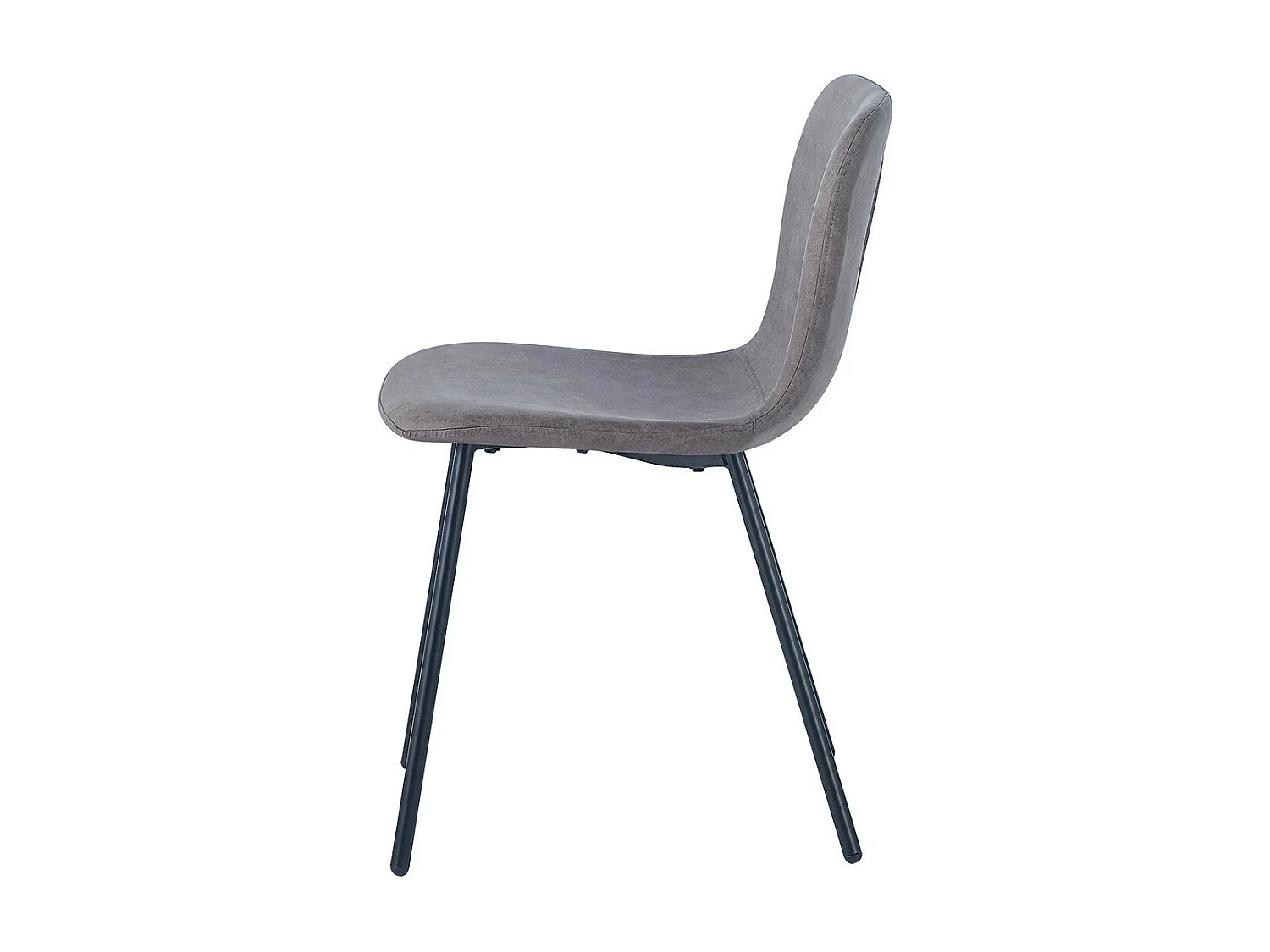 Cadeira de couro PU para sala de jantar na cor taupe. Coleção ALCAN.