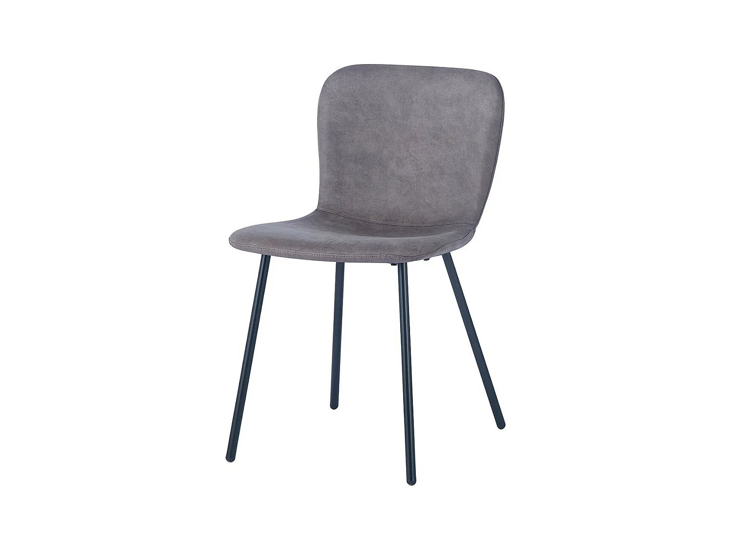 Chaise cuir PU pour salle à manger coloris taupe. Collection ALCAN
