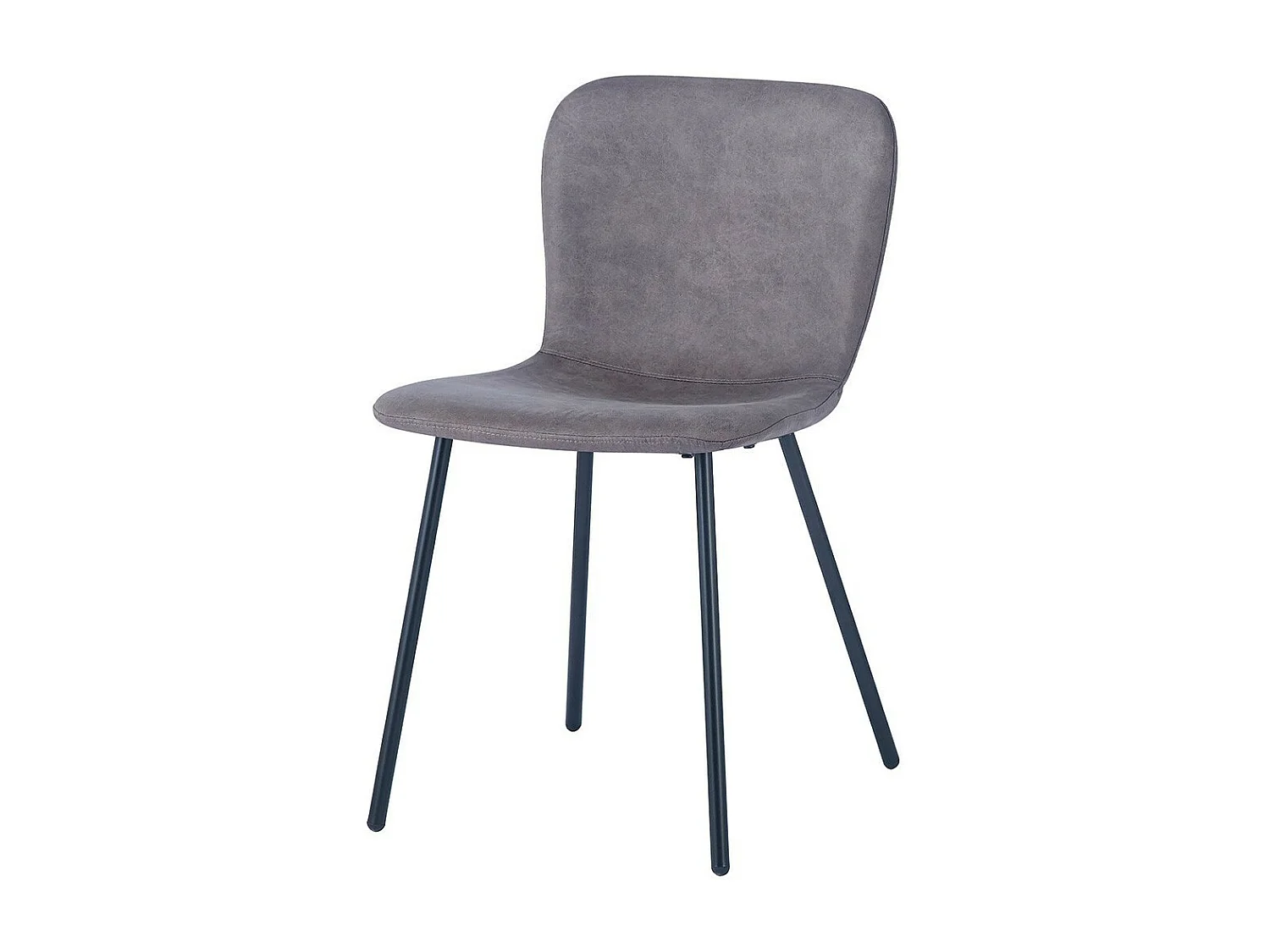 Cadeira de couro PU para sala de jantar na cor taupe. Coleção ALCAN.