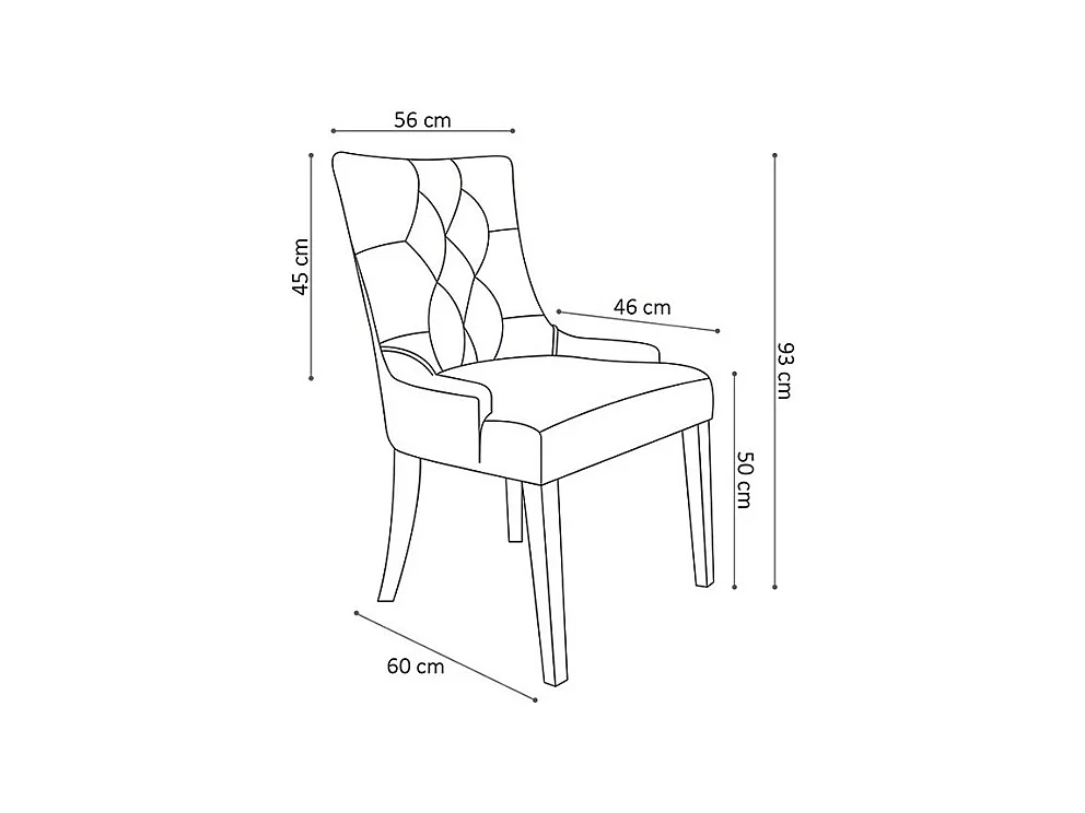 Gepolsterter Stoffstuhl in Taupe für das Esszimmer. Kollektion COSY
