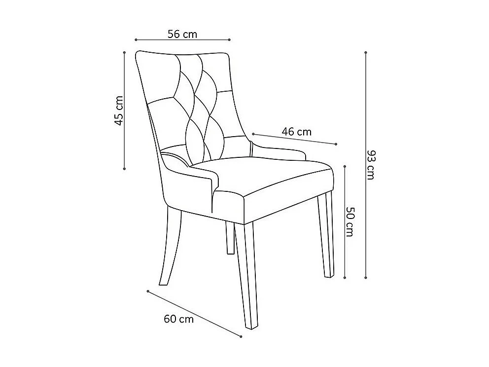 Sedia imbottita in tessuto per sala da pranzo colore taupe. Collezione COSY