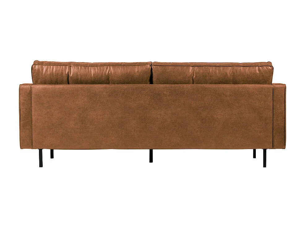 Bronco - Canapé 3 places vintage capitonné - Cognac