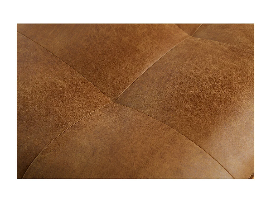 Bronco - Canapé 3 places vintage capitonné - Cognac