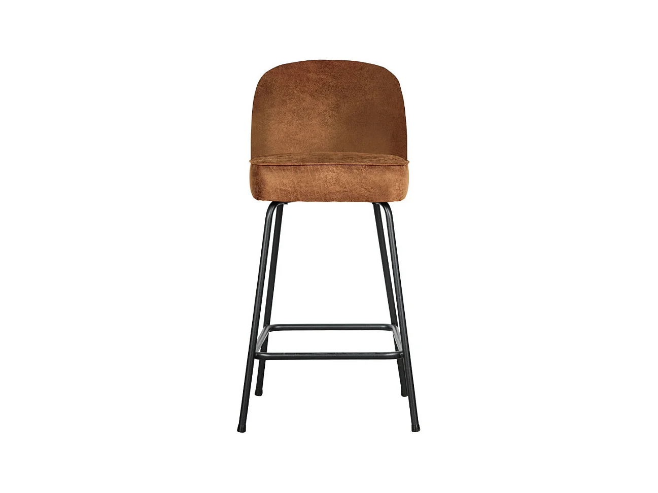 Vogue - Tabouret de bar en simili H65cm - Cognac