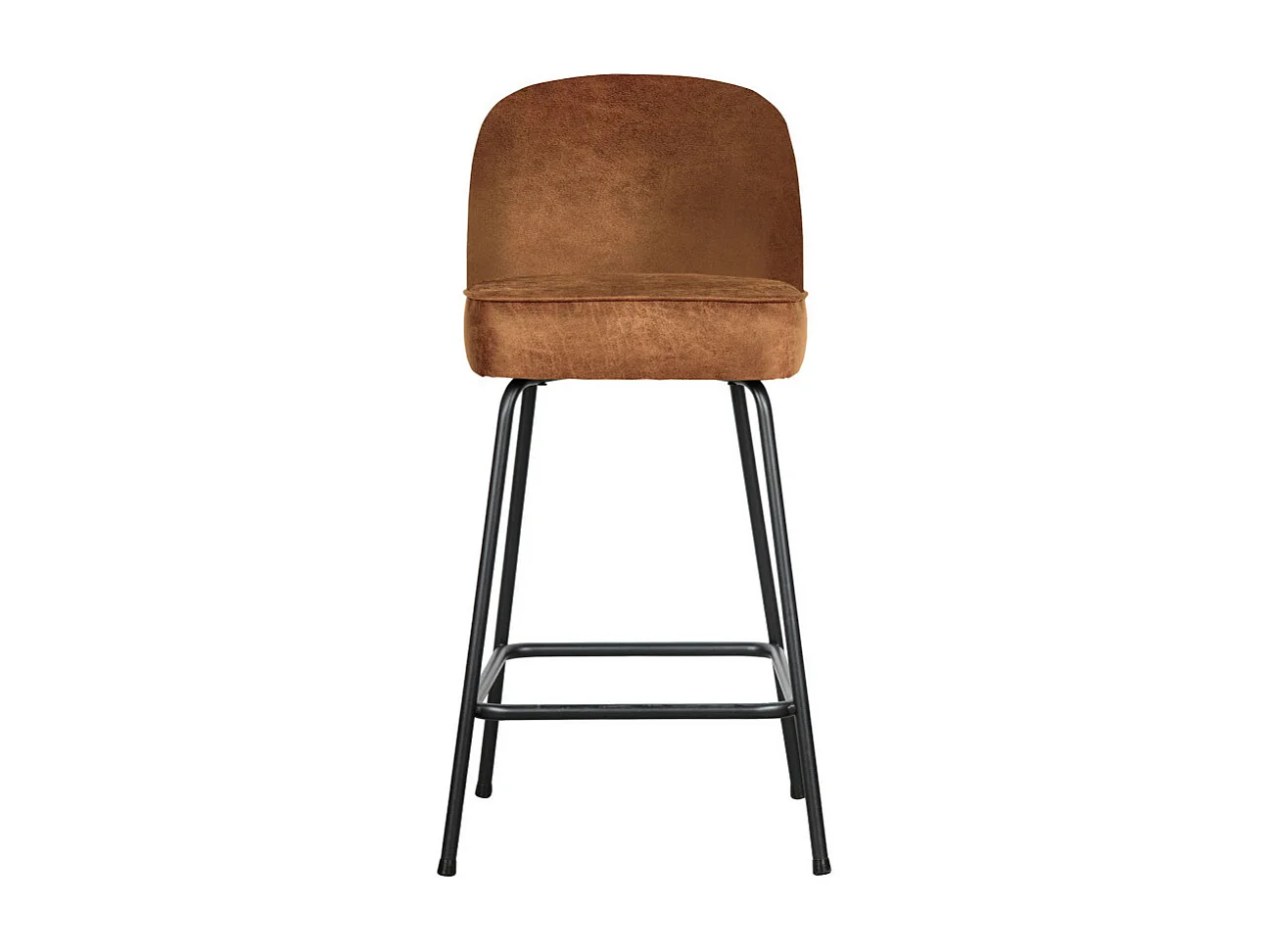 Vogue - Tabouret de bar en simili H65cm - Cognac