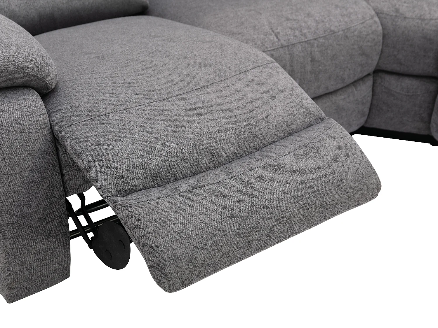 Canapé d'angle relax en tissu chiné gris RIETI