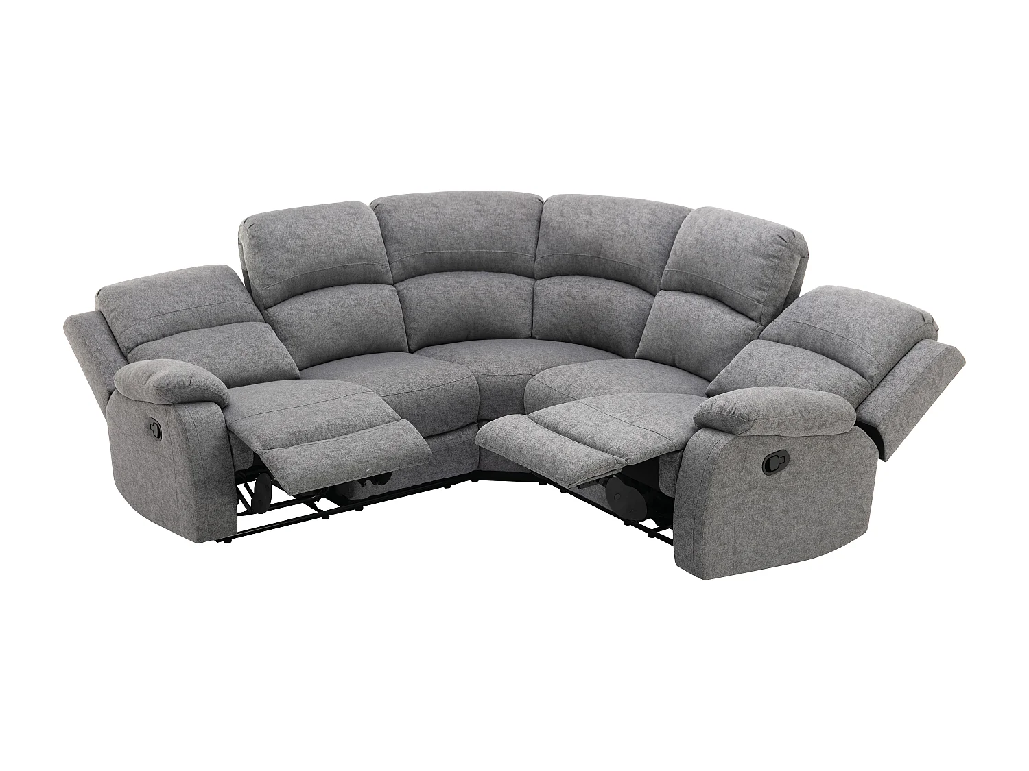 Canapé d'angle relax en tissu chiné gris RIETI