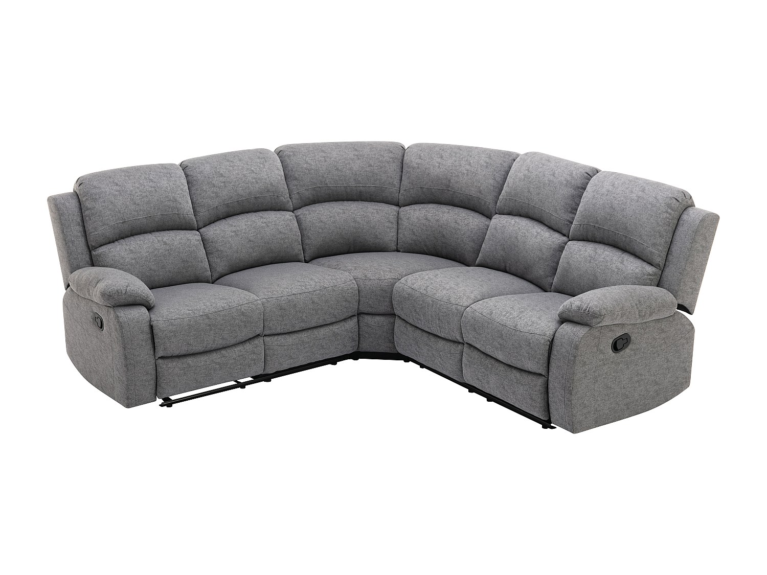 Eckrelaxsofa - Melierter Stoff - Hellgrau - RIETI günstig online kaufen