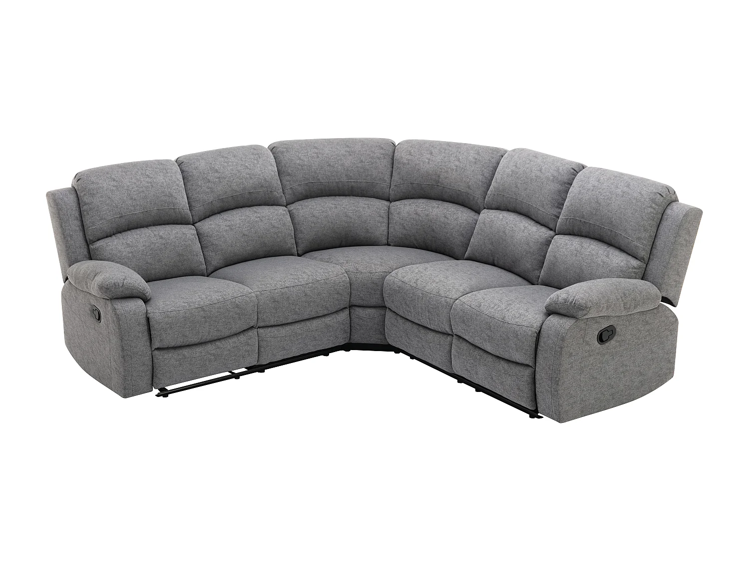 Canapé d'angle relax en tissu chiné gris RIETI