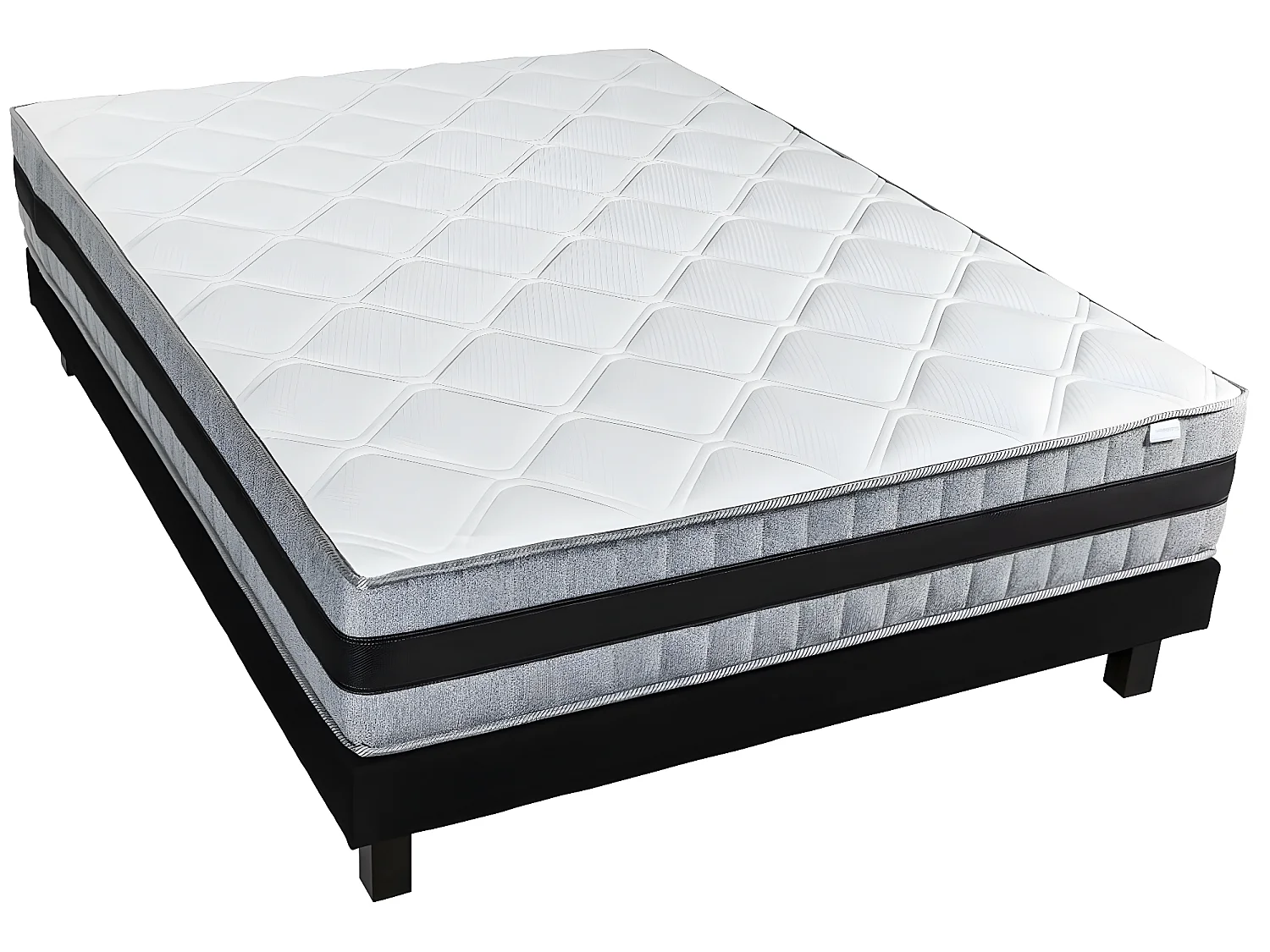 Ensemble matelas mémoire + sommier 180x200 Memo Luxe Hbedding - Mousse haute densité + mémoire de forme