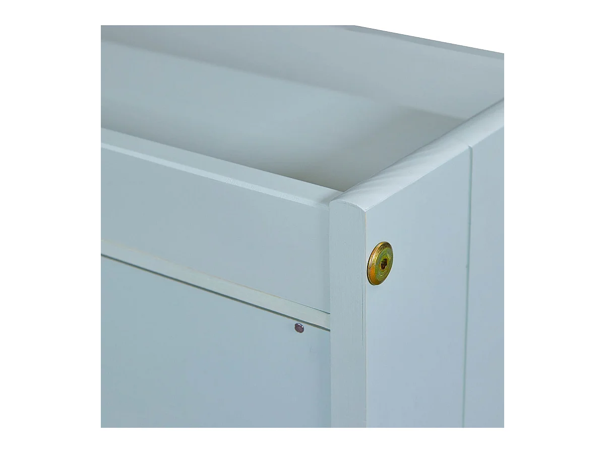 GLASCA - Lit Gigogne 90x200cm + Commode + Bureau Pin Massif