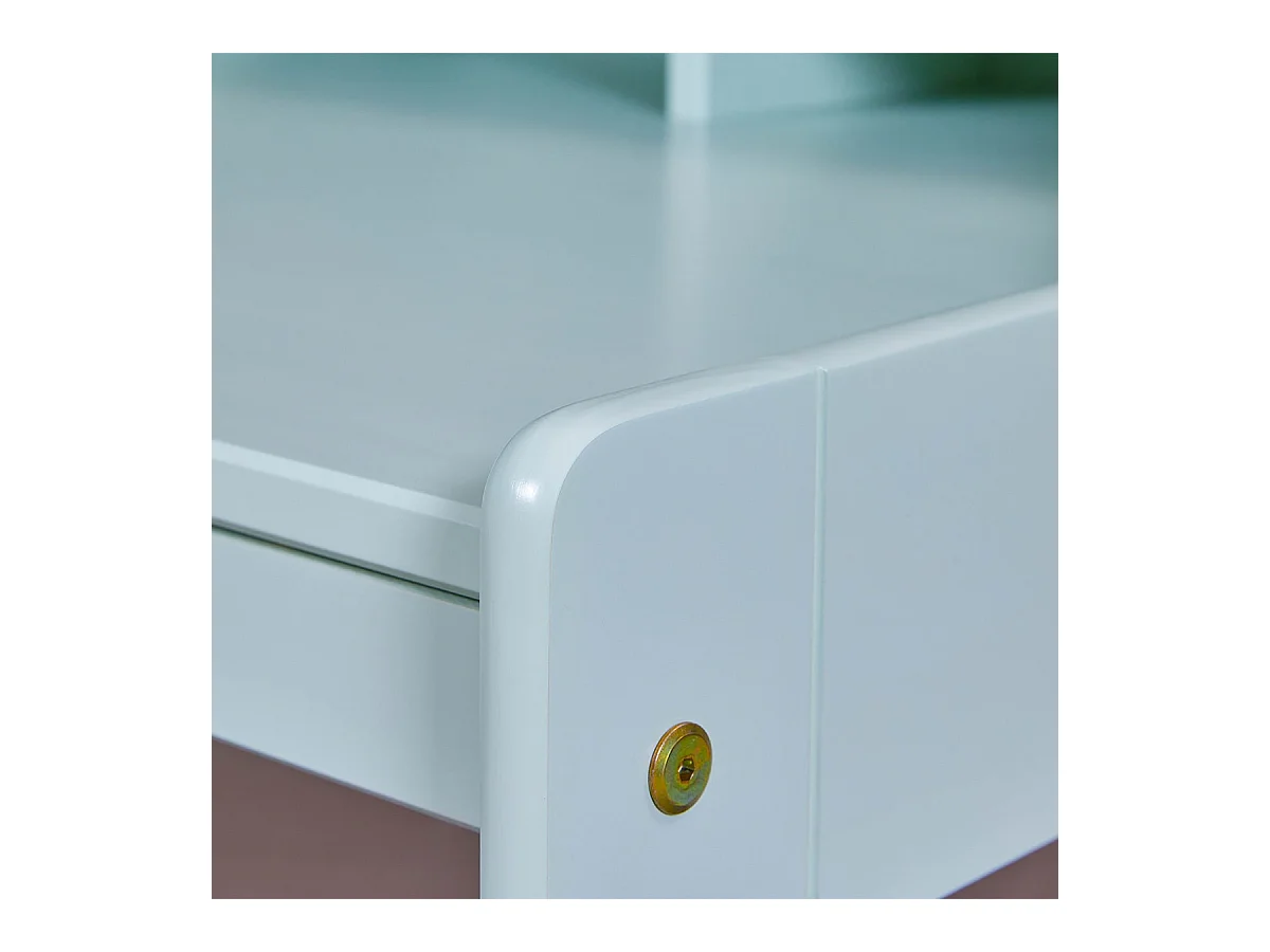 GLASCA - Lit Gigogne 90x200cm + Commode + Bureau Pin Massif