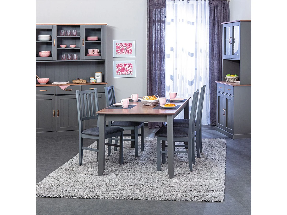 MELINA - Ensemble Séjour avec Table 160cm + 2 Vaisseliers