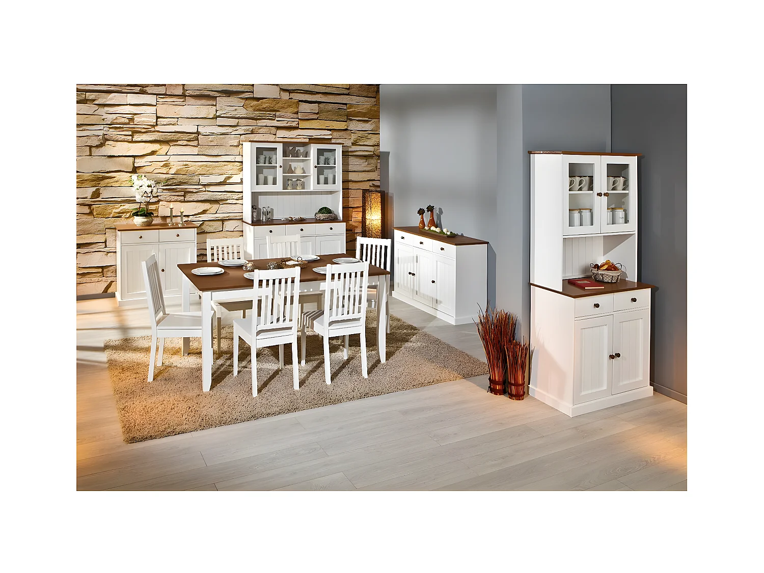 SOCOA - Ensemble Séjour Complet avec Table 160cm