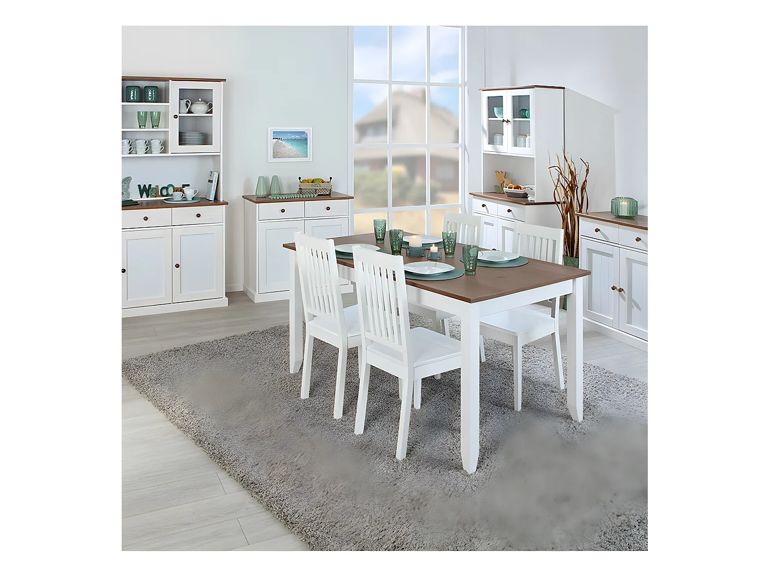 SOCOA - Ensemble Séjour Complet avec Table 160cm