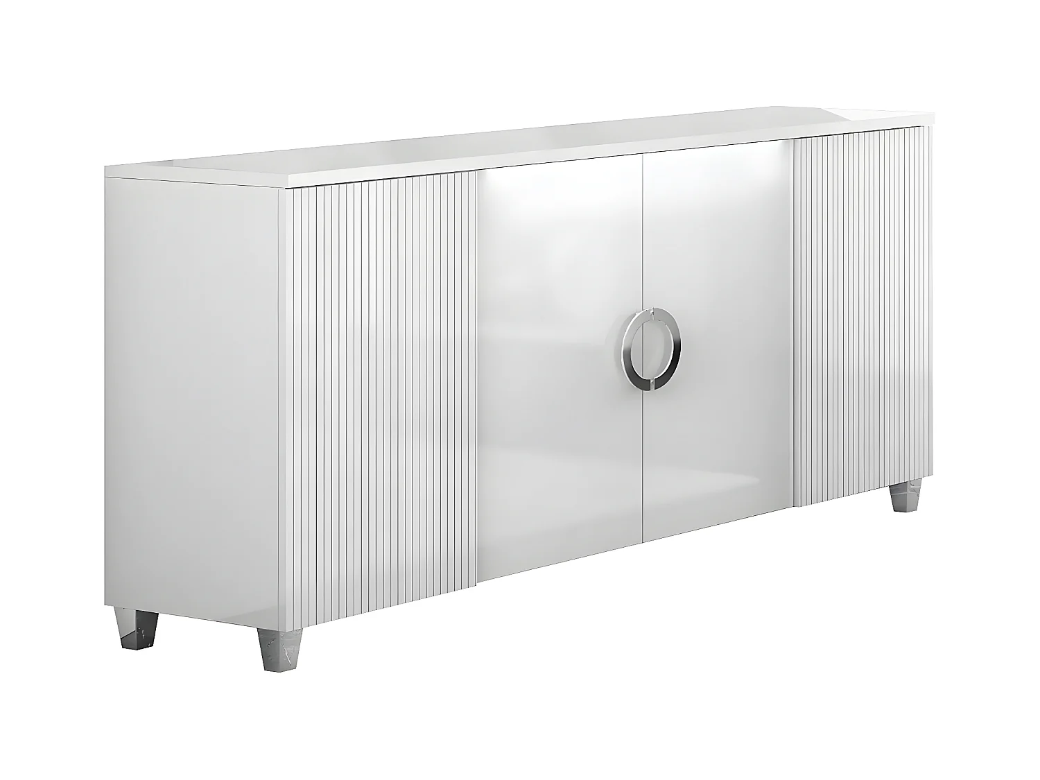 MARIKA - Séjour Complet avec Table Allongeable 160-200cm + Leds