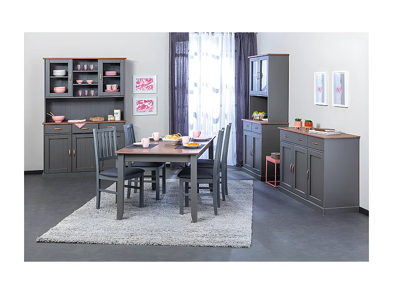 MELINA - Ensemble Séjour Complet avec Table 160cm
