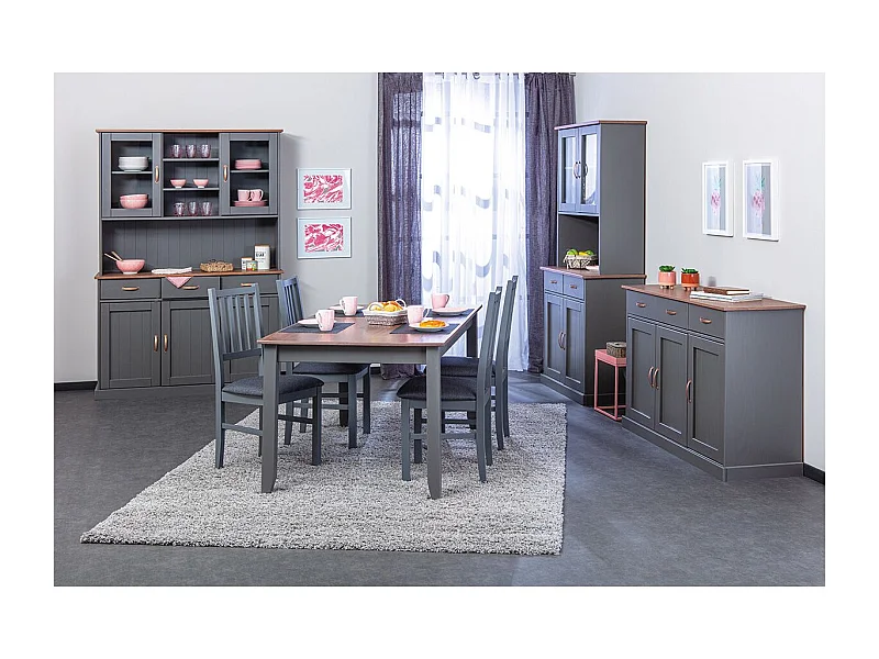 MELINA - Ensemble Séjour Complet avec Table 160cm