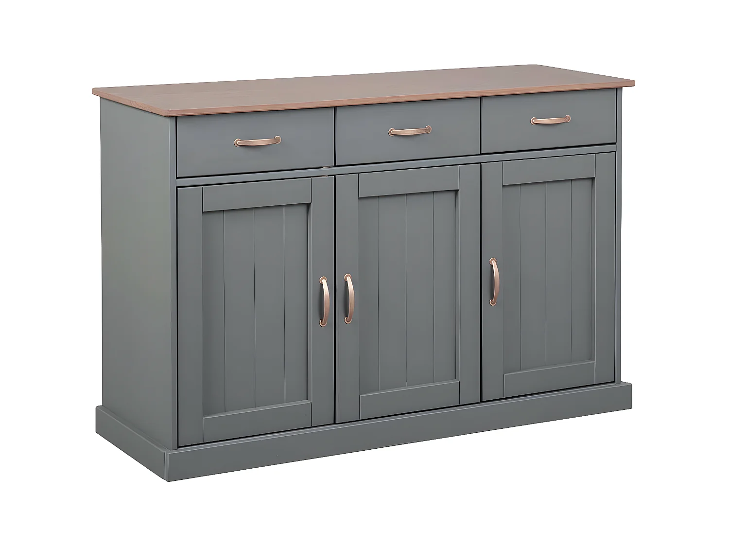 MELINA - Ensemble Table 160cm + Vaisselier + Buffet