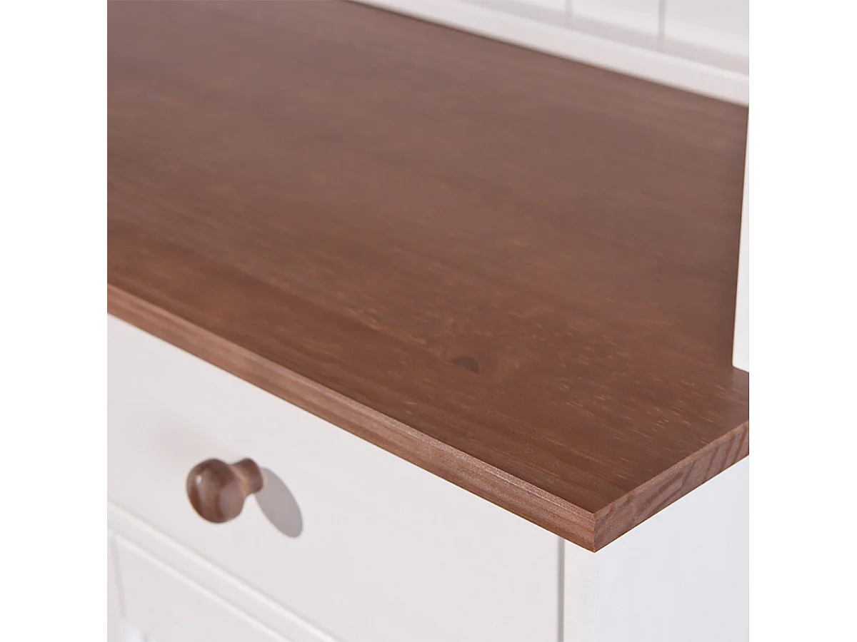 SOCOA - Pack Table 160cm + 2 Buffets + Vaisselier 4 Portes