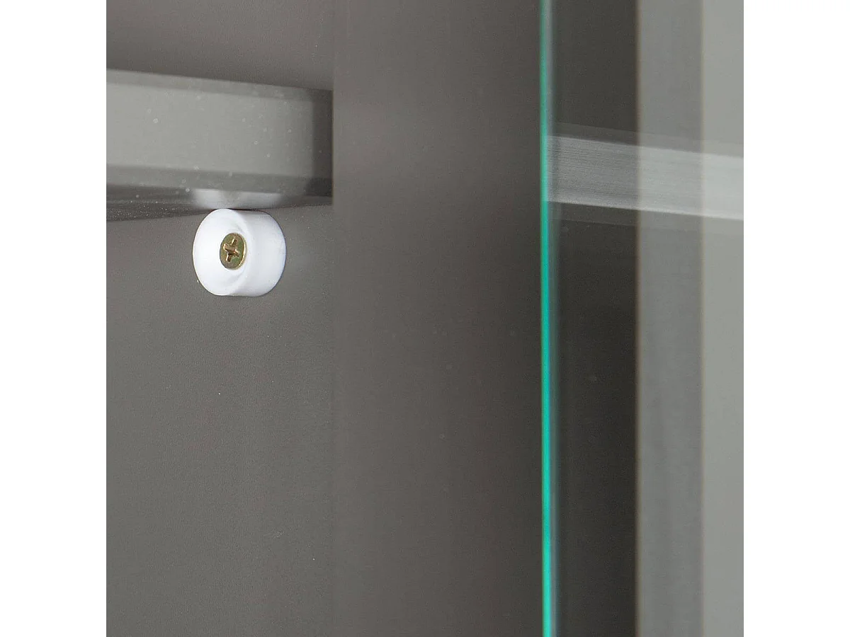 MELINA - Ensemble Table 160cm + Vaisselier 5 Portes