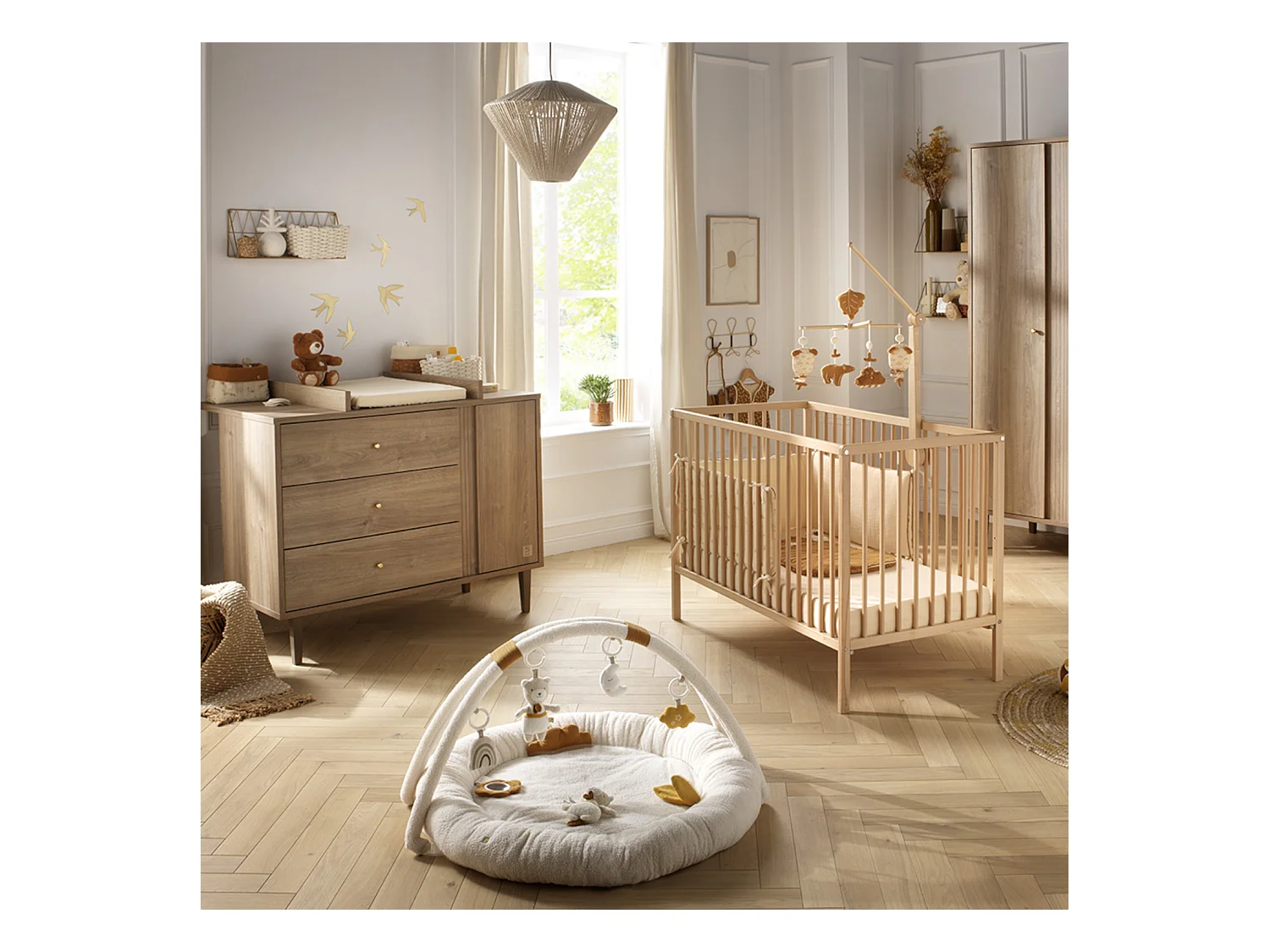 BABY PRICE - lit 120x60 tout barreaux vernis naturel first