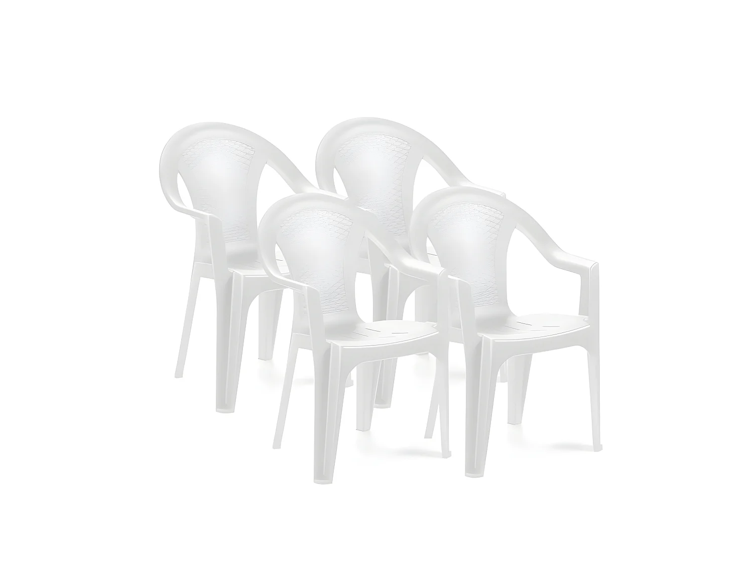 Pack 4 sillas de exterior Coral Blanco