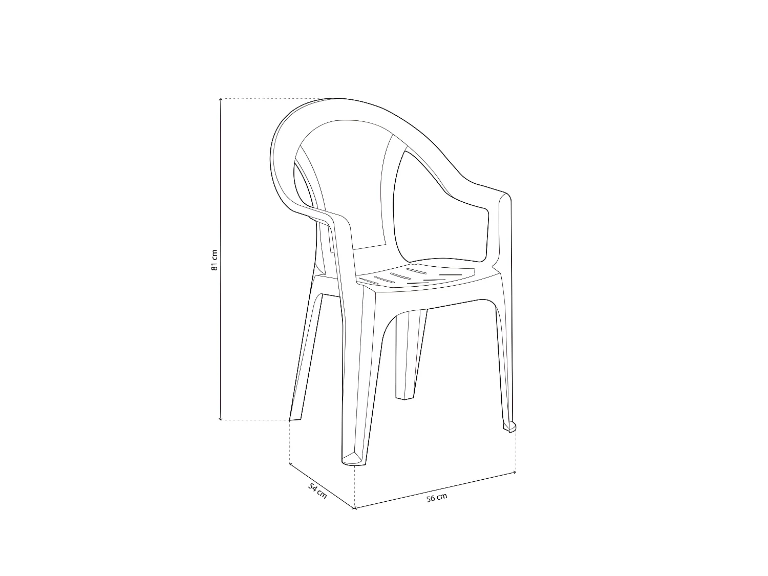 Pack 4 sillas de exterior Coral Blanco