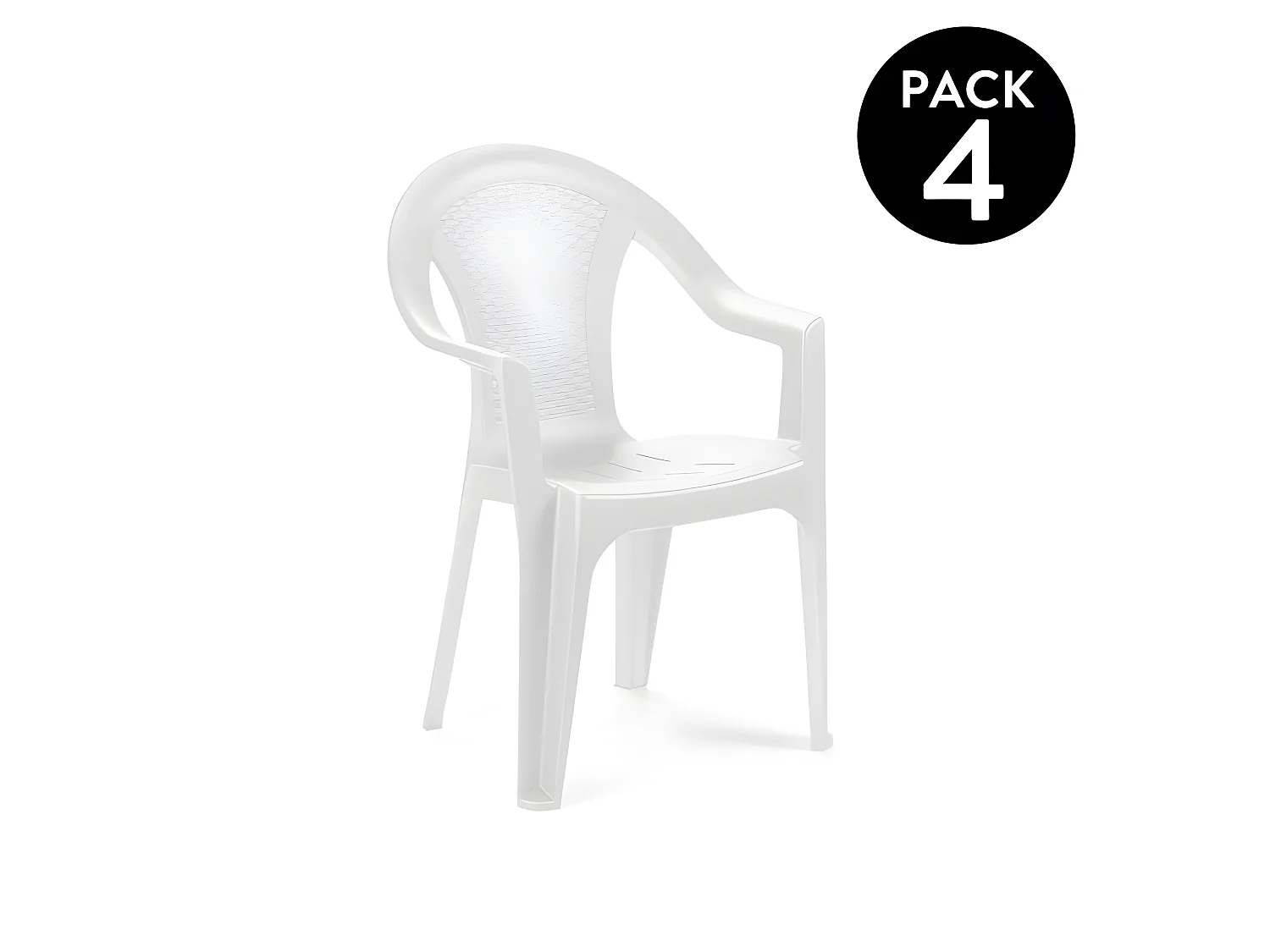 Pack 4 sillas de exterior Coral Blanco