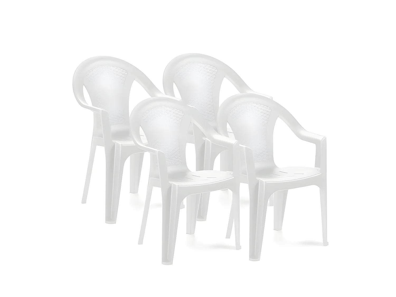 Pack 4 sillas de exterior Coral Blanco