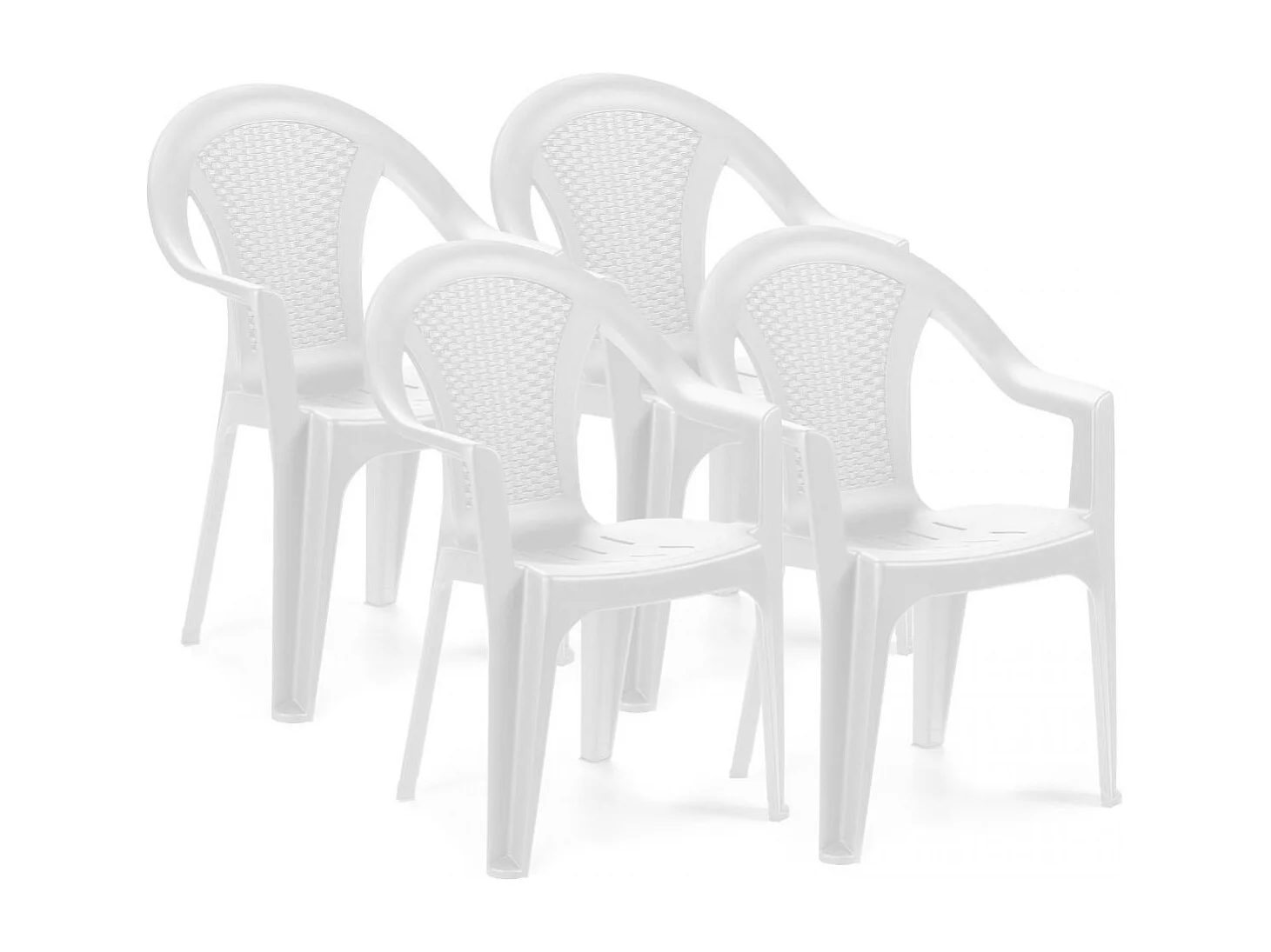 Pack 4 sillas de exterior Coral Blanco