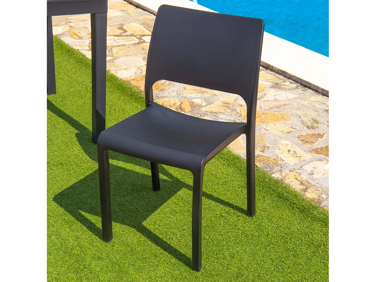 Pack 4 sillas de exterior Shine Antracita